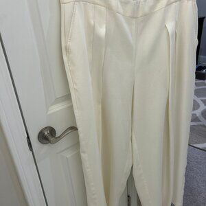 Eileen Fisher Double Pleated XL Cream colored pants